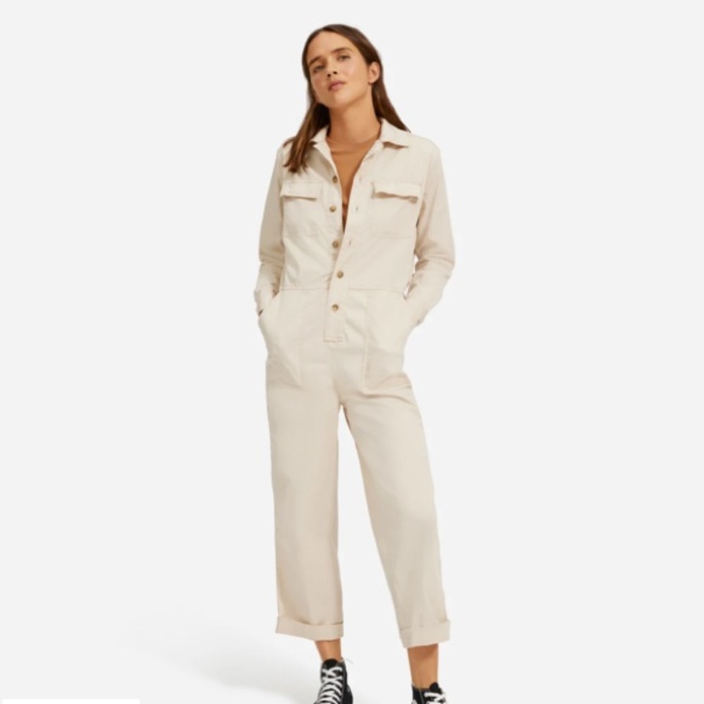 Everlane Women's Beige Utility Jumpsuit